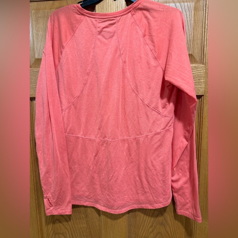 tek gear essential Coral Long Sleeve Crew Top size L - Picture 6 of 6